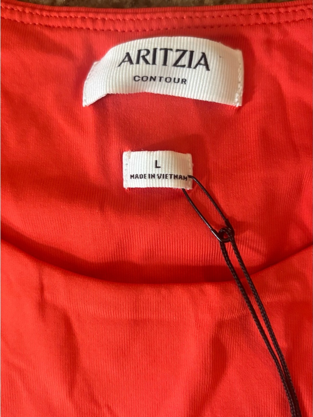 NWT Aritzia Coral /Red Sleeveless Crewneck Tank Top - Picture 5 of 6
